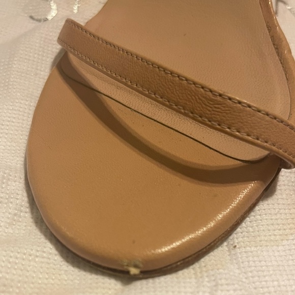 Stuart Weitzman Nudistsong Strap Sandal Heels in Leather/Adobe Beige - Picture 4 of 10